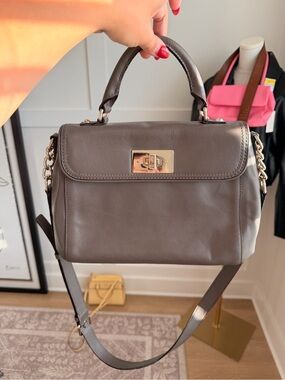 Kate Spade New York Pebbled Leather Flap Satchel / Crossbody Bag